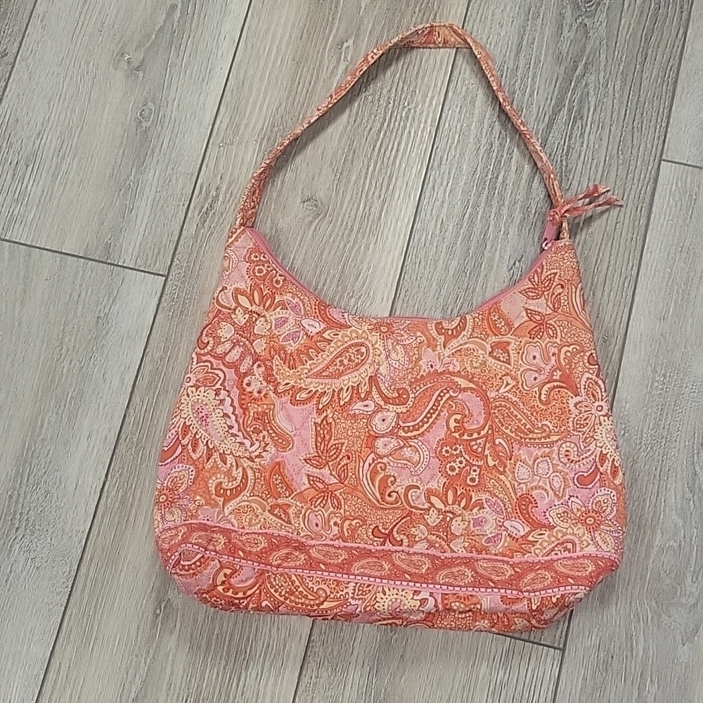 Vera Bradley Orange and Pink Shoulder Bag - Picture 2 of 5
